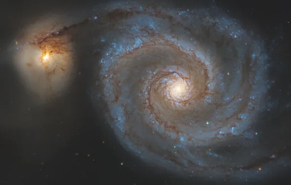 Картинка галактика, Гончие Псы, Водоворот, в созвездии