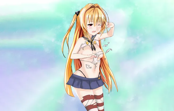 Girl, sexy, thighhighs, long hair, boobs, anime, beautiful, red eyes