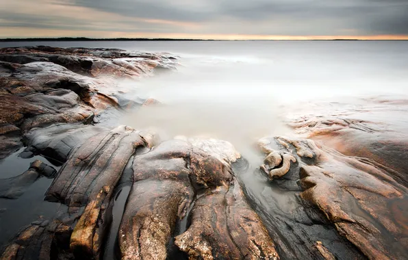 Море, пейзаж, камни