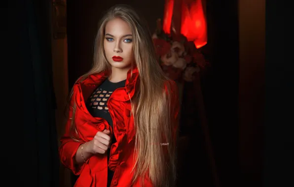 Взгляд, Девушка, макияж, блондинка, Alexander Drobkov-Light, Лилия Беспалая