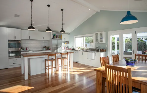 Интерьер, кухня, New Zealand, Cambridge, столовая