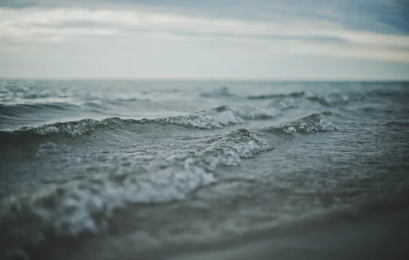 Картинка море, волны, горизонт