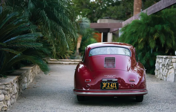 Porsche, rear, 356, 1951, Porsche 356 1300 Coupe