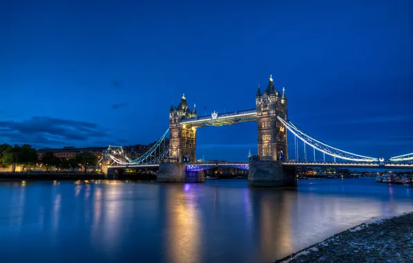 Англия, Лондон, Темза, Тауэрский мост, Tower Bridge, London, England, River Thames
