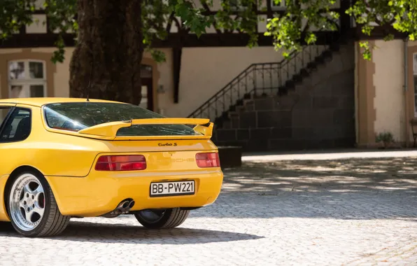 Картинка Porsche, yellow, 968, Porsche 968 Turbo S