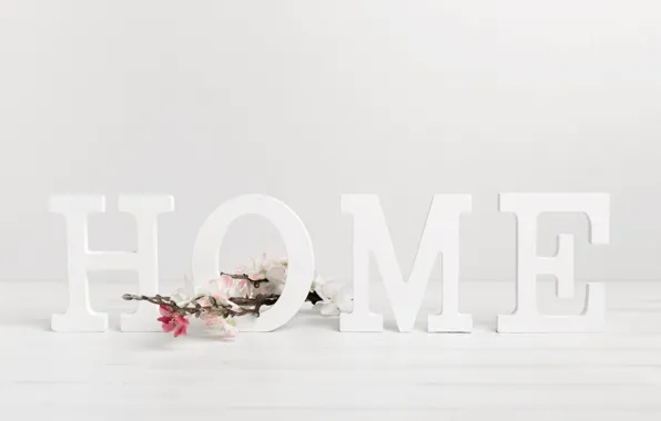 Цветы, дом, буквы, home