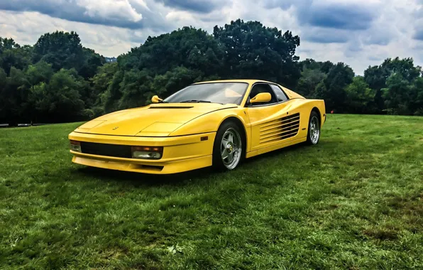 Картинка Ferrari, Yellow, Testarossa