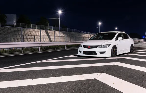 White, wheels, honda, japan, jdm, tuning, civic, front