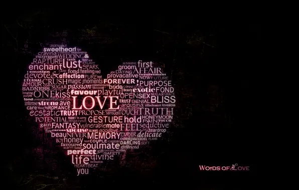 Картинка любовь, сердце, слово