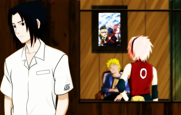Картинка картина, взгляд, Наруто, Naruto, книга, art, Аниме, спит
