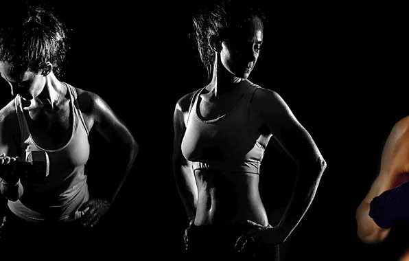 Sport, girl, fitness, body building, beautifful landscape