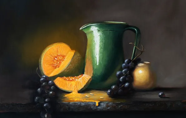 Картина, фрукты, натюрморт, живопись