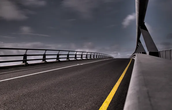 Road, gray, perspective