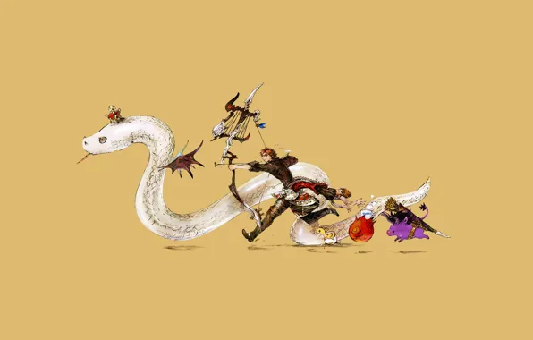 Картинка змея, минимализм, аниме