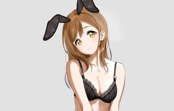 Girl, sexy, lingerie, bra, cleavage, long hair, boobs, anime