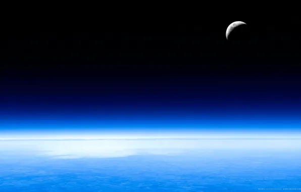Картинка луна, Небо, атмосфера