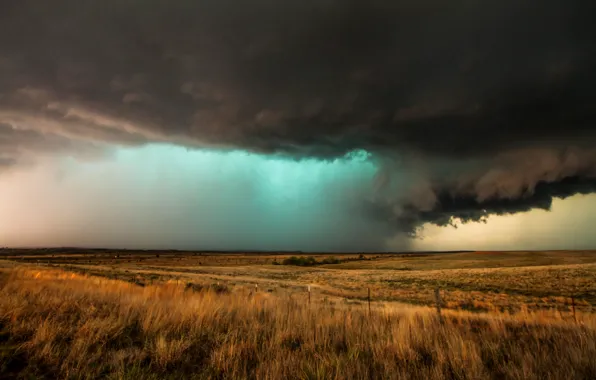 Картинка тучи, шторм, буря, равнина, ураган, непогода, Техас
