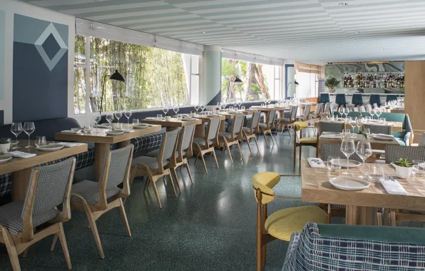 Интерьер, ресторан, отель, помещение, Avalon Hotel, • Beverly Hills