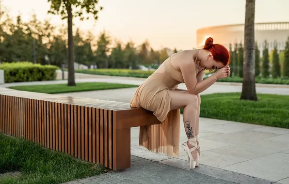 Картинка dress, park, redhead, Георгий Дьяков