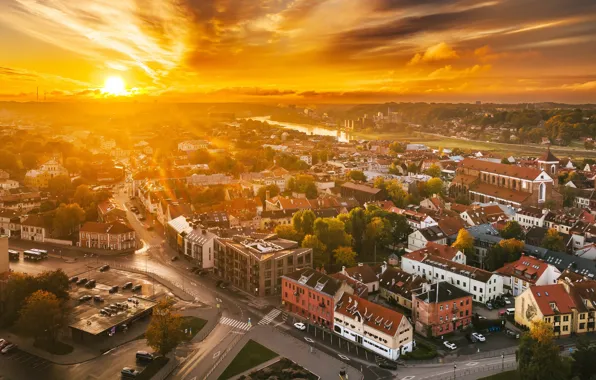 Lietuva, Kaunas, saulėlydis
