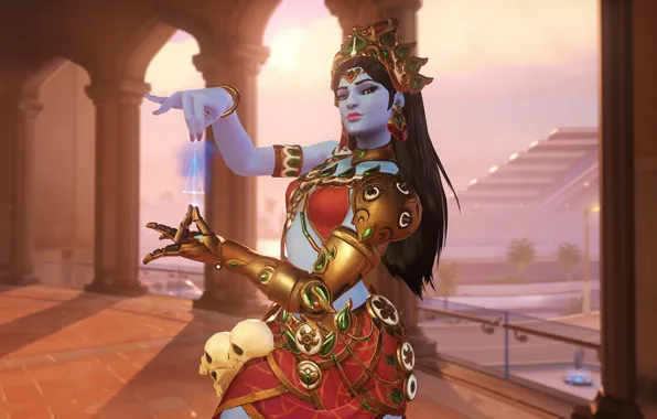 Знак, женщина, помещение, танцовщица, Symmetra's Devi Skin