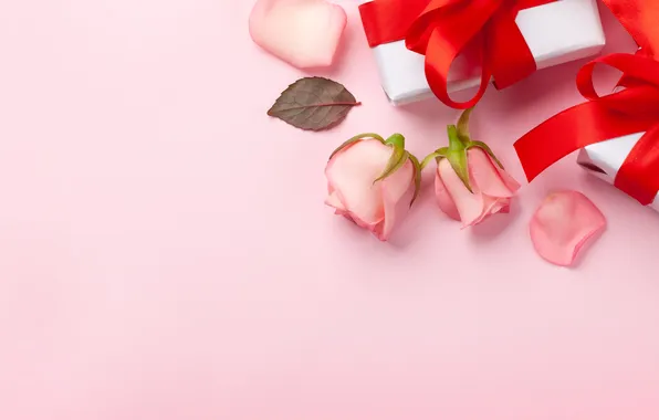 Картинка любовь, цветы, подарок, романтика, сердце, розы, love, happy