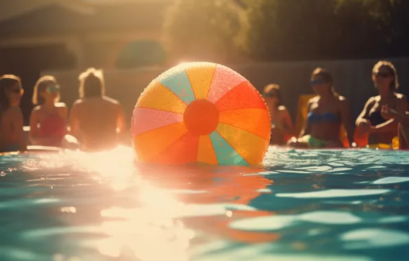 Pool, children, playing