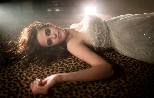 Комната, белое, кровать, платье, Ева, Eva Green, Грин