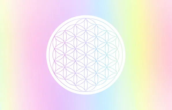 Colorful, geometry, sacred, пастельные тона, pastel color, сакральная геометрия, flower of life, цветок жизни