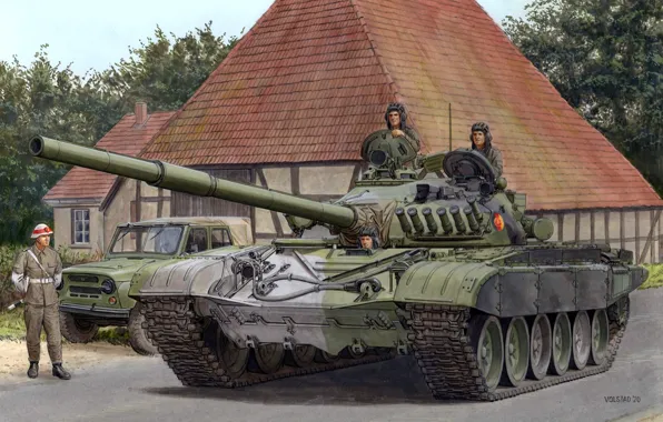 Германия, Танк, NVA, Т-72, Танкисты, DDR, Т-72М1