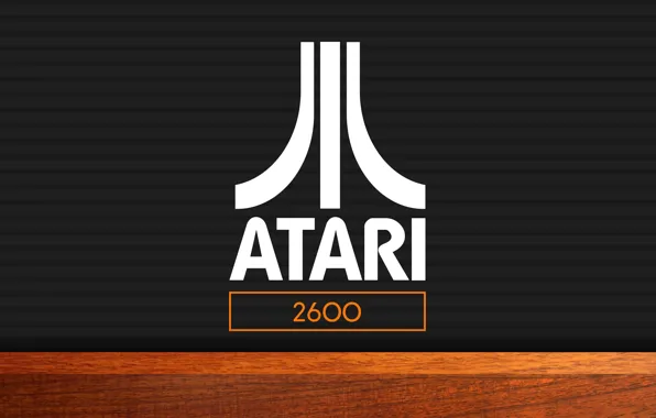 Logo, game, wood, Atari, Atari 2600