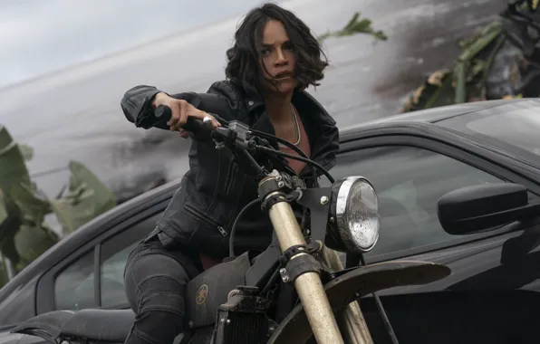 Поза, байк, Мишель Родригес, Michelle Rodriguez, The Fast and the Furious, Форсаж 9, Летти Торетто