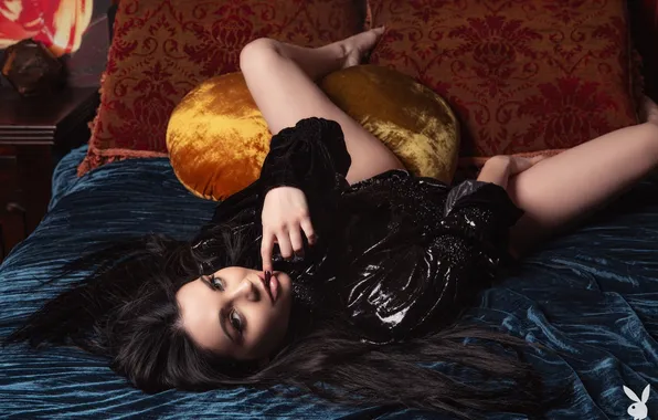 Playboy, Model, Legs Spread, Catjira, Sensual Gaze, On The Bed, Are You Ready For It?