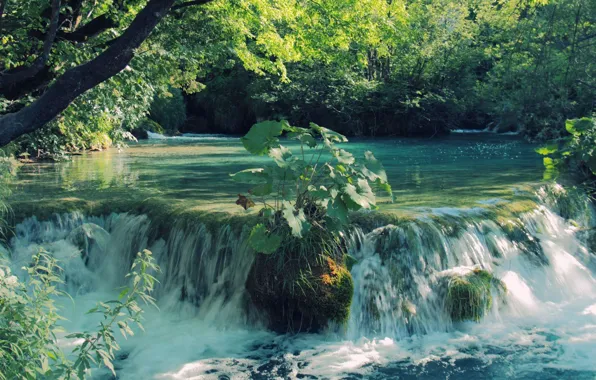 Картинка водопад, Хорватия, waterfalls, Croatia