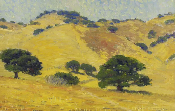 Пейзаж, картина, The Golden Hills of California, William Silva, Уильям Поси Силва