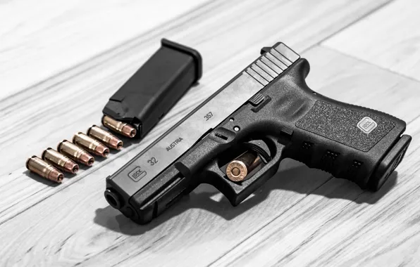 Пистолет, оружие, австрийский, самозарядный, Glock 32