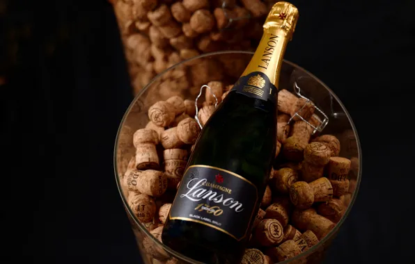 Champagne, Lanson, corks