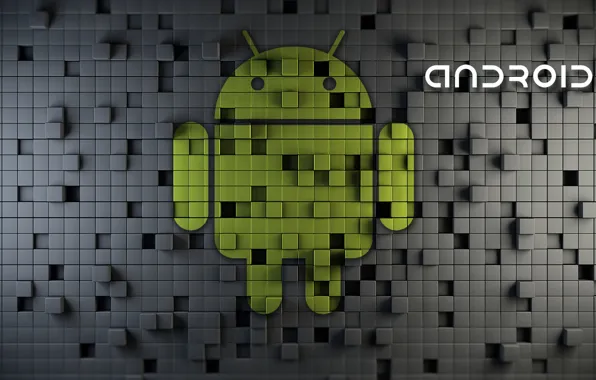 Logo, robot, android, google, rendering