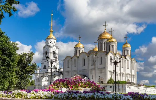 Небо, пейзаж, город, собор