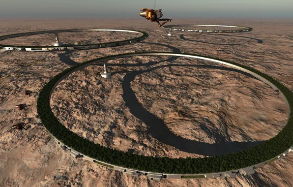 Сооружения, объект, плато, Farm Rings, groen links circle projects
