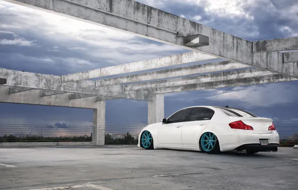 Картинка Зад, Infiniti, Sedan, G37, VMB8, Velgen, Bagged