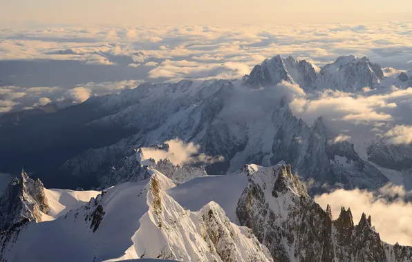 Небо, снег, горы, Montblanc
