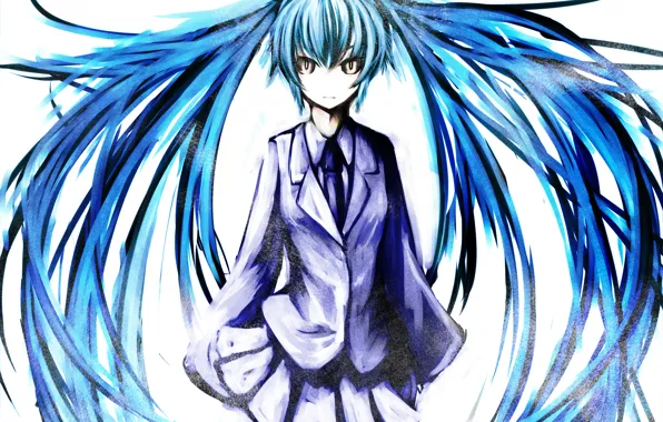Девушка, аниме, арт, галстук, школьница, vocaloid, hatsune miku, вокалоид