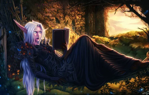 WOW, Fantasy, Art, WarCraft, Elf, Book, Game Art, World of WarCraft