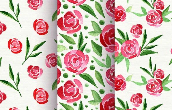 Белый, цветы, фон, текстура, бутоны, patterns, flowers, roses