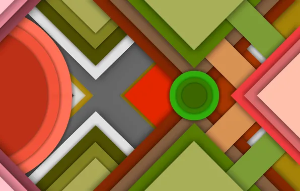 Цвета, тени, фигуры, слои