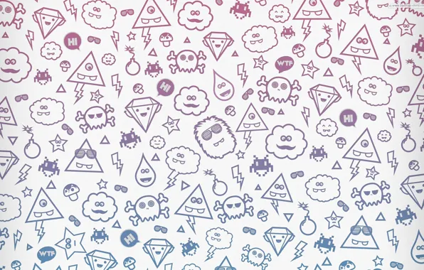 Рисунок, монстр, monster, pattern