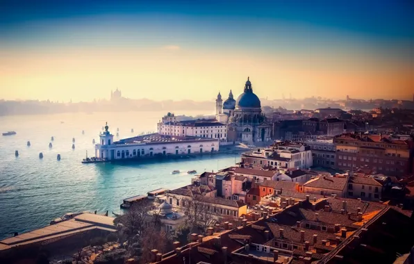 Картинка вода, город, здания, Италия, Венеция, канал