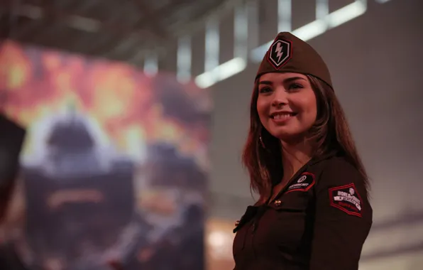Улыбка, Девушка, world of tanks, wargaming