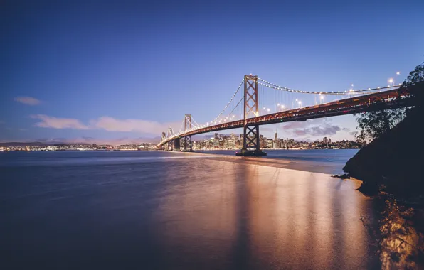 Мост, город, пролив, река, California, San Francisco, golden gate bridge, USА
